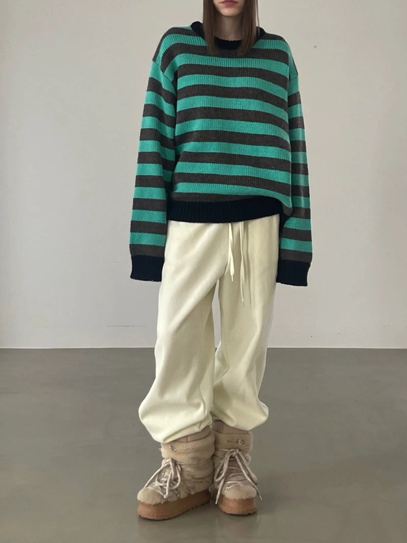 Another Avenue - Korean Women Fashion - #vintageinspired - Stripe Wool Knit Sweater - 7