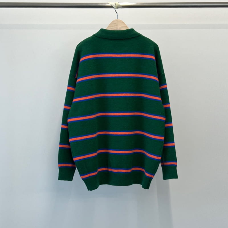 Another Avenue - Korean Women Fashion - #womensfashion - Stripe Collar Knit Sweater - 5