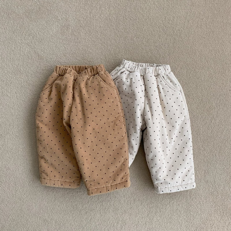 Aou Studio - Korean Baby Fashion - #babyootd - Dot Quilted Pants - 12