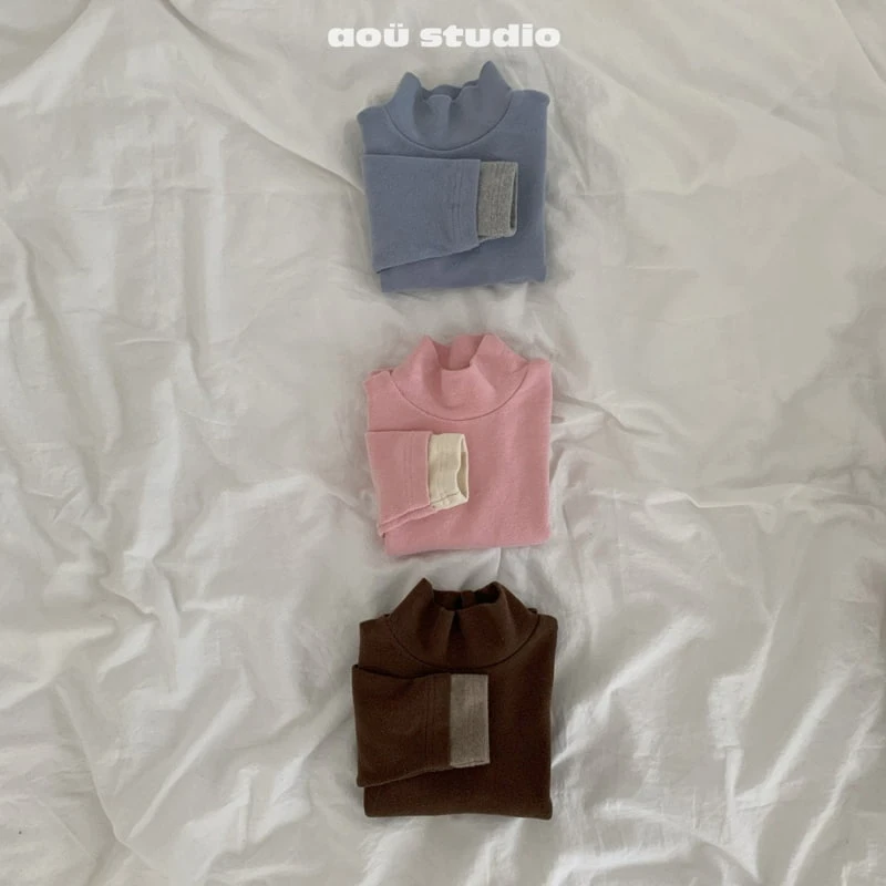 Aou Studio - Korean Baby Fashion - #babyootd - Candy Turtleneck Tee - 8