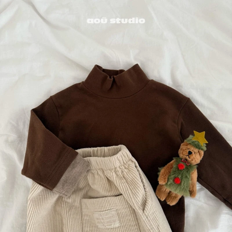 Aou Studio - Korean Baby Fashion - #babyoutfit - Candy Turtleneck Tee - 9