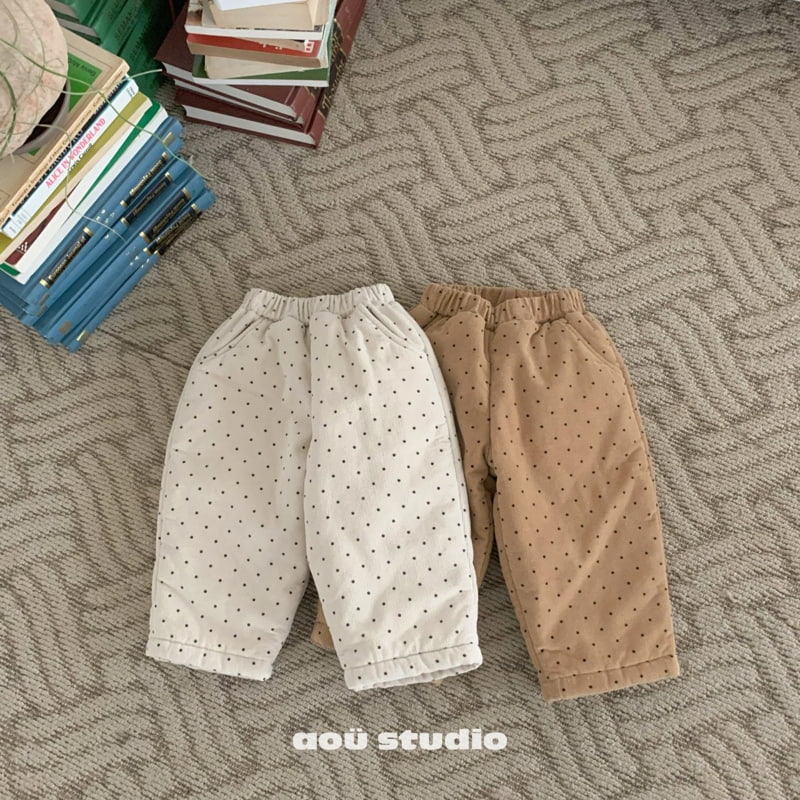 Aou Studio - Korean Baby Fashion - #onlinebabyboutique - Dot Quilted Pants