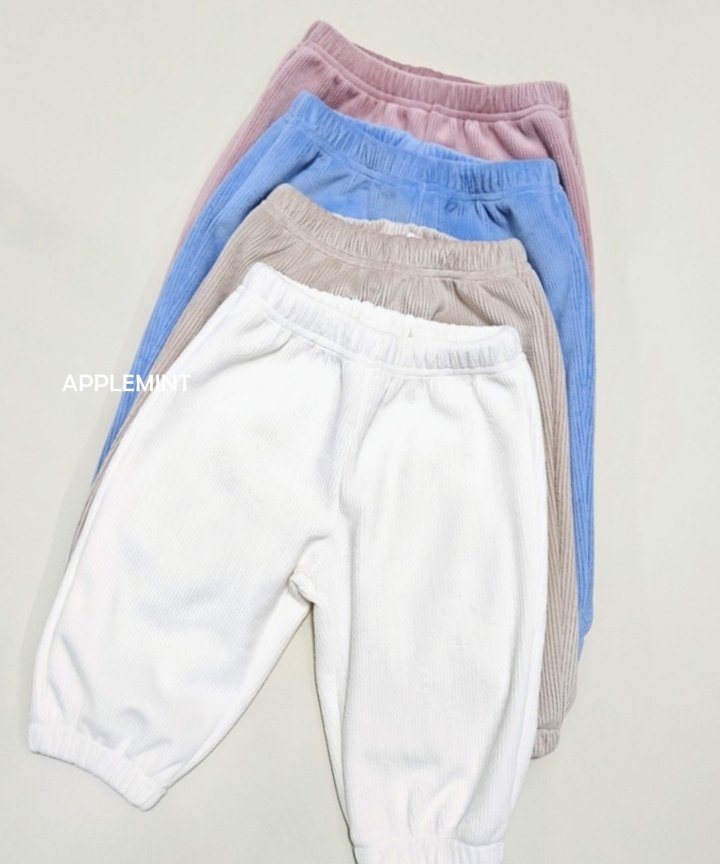 Applemint - Korean Children Fashion - #prettylittlegirls - Mink Corduroy Jogger Pants - 11