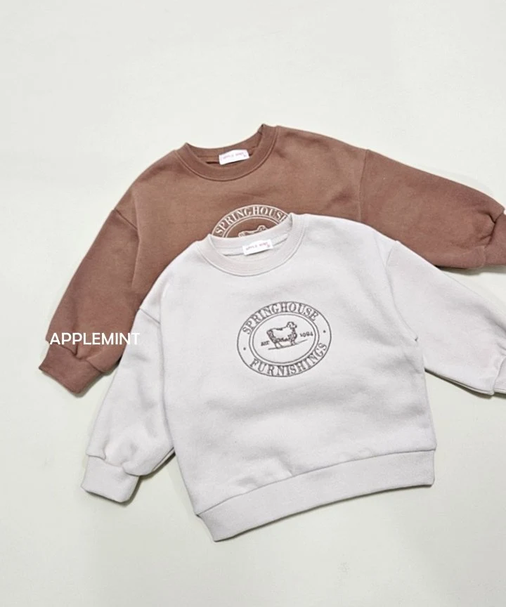 Applemint - Korean Children Fashion - #prettylittlegirls - Sheep Embroidery Sweatshirts - 7