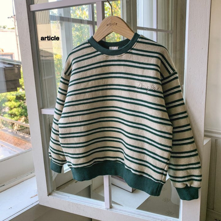 Article - Korean Children Fashion - #childofig - Doug Embroidered Stripe Tee - 3