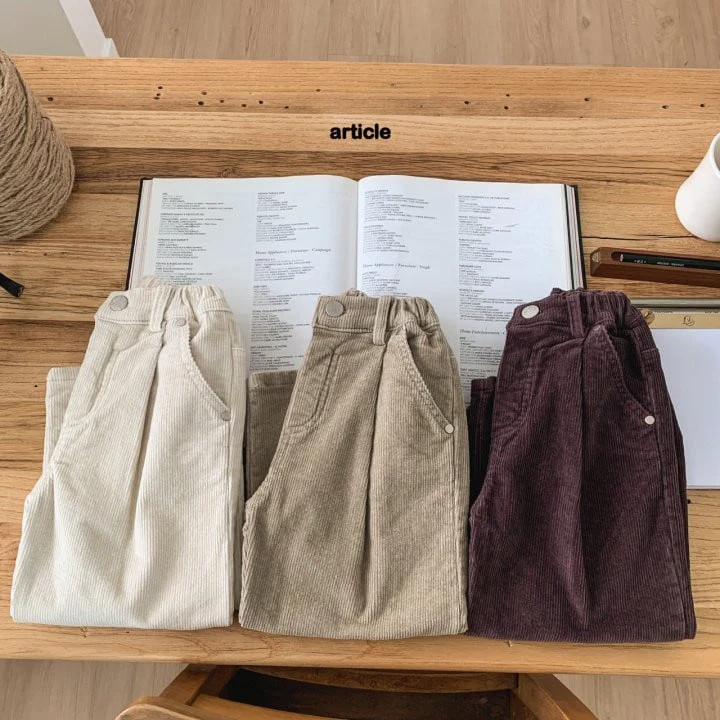 Article - Korean Children Fashion - #designkidswear - Routine Wrinkled Corduroy Pants