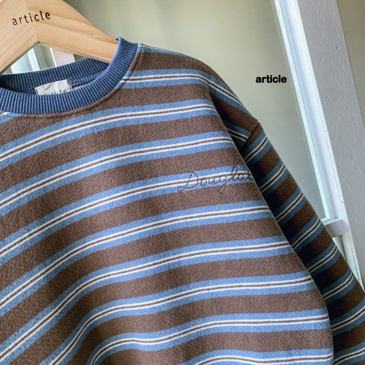 Article - Korean Children Fashion - #designkidswear - Doug Embroidered Stripe Tee - 6