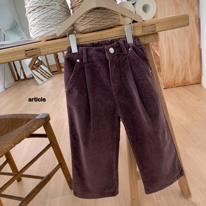 Article - Korean Children Fashion - #discoveringself - Routine Wrinkled Corduroy Pants - 2