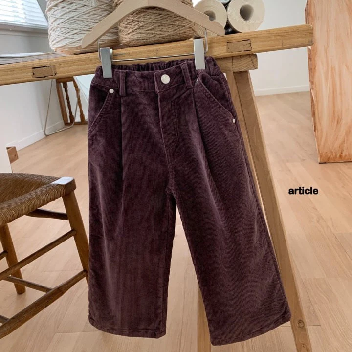 Article - Korean Children Fashion - #fashionkids - Routine Wrinkled Corduroy Pants - 3