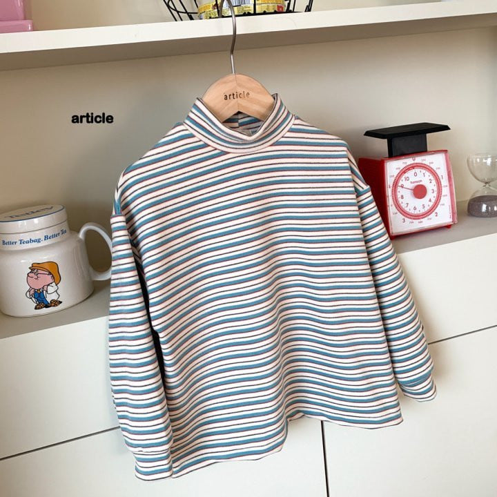 Article - Korean Children Fashion - #kidsshorts - Umu Stripe Turtleneck - 7