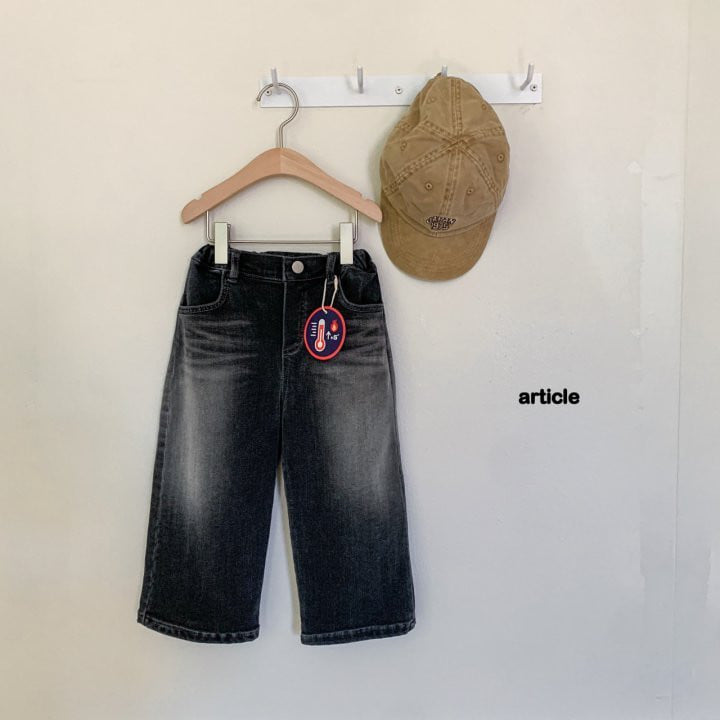 Article - Korean Children Fashion - #toddlerclothing - Conti Slit Denim Pants - 5