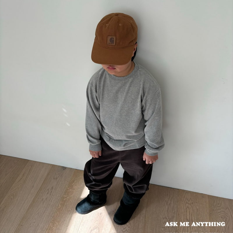 Ask Me Anything - Korean Children Fashion - #magicofchildhood - Basic Fleece Tee - 10