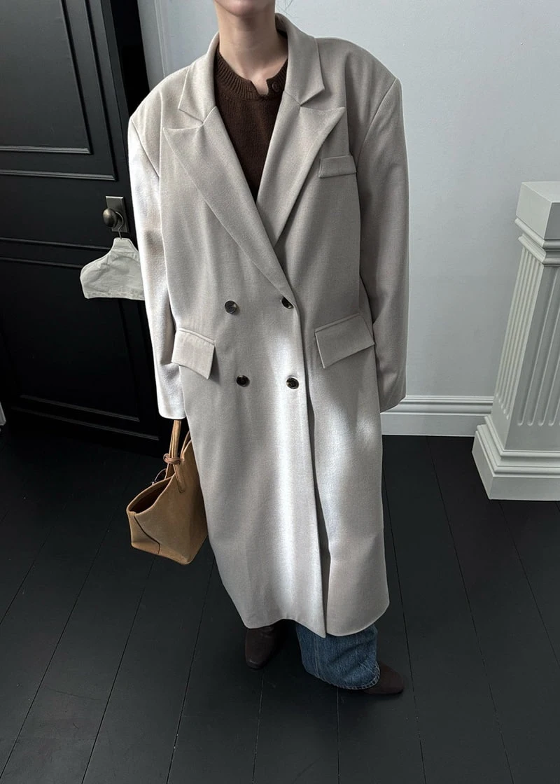 Auver_Fit - Korean Women Fashion - #momslook - Boxy Double Wool Coat - 6