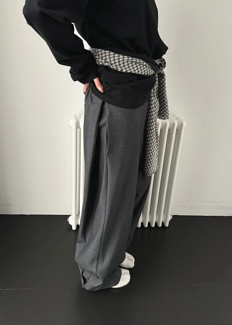 Auver_Fit - Korean Women Fashion - #romanticstyle - Wide Snap Pants - 4