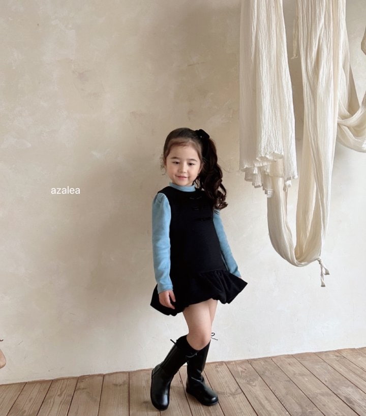 Azalea - Korean Children Fashion - #Kfashion4kids - Warm Peach Turtleneck Tee - 3