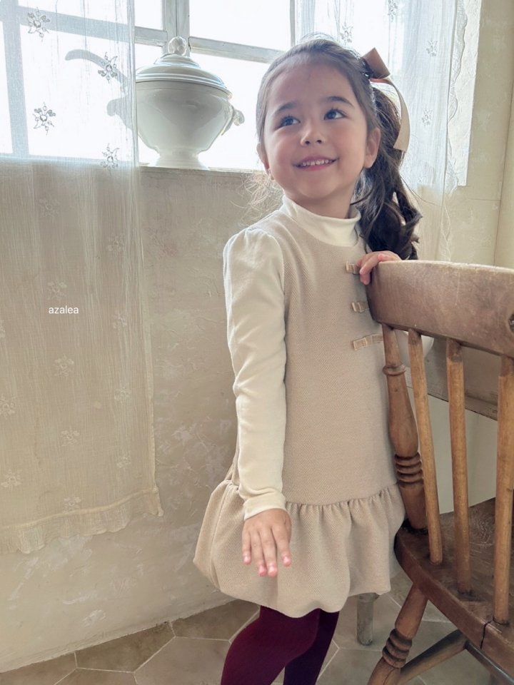 Azalea - Korean Children Fashion - #childofig - Warm Peach Turtleneck Tee - 8