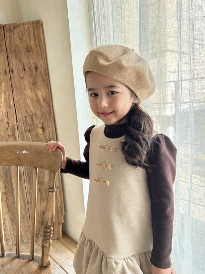 Azalea - Korean Children Fashion - #designkidswear - Warm Peach Turtleneck Tee - 11