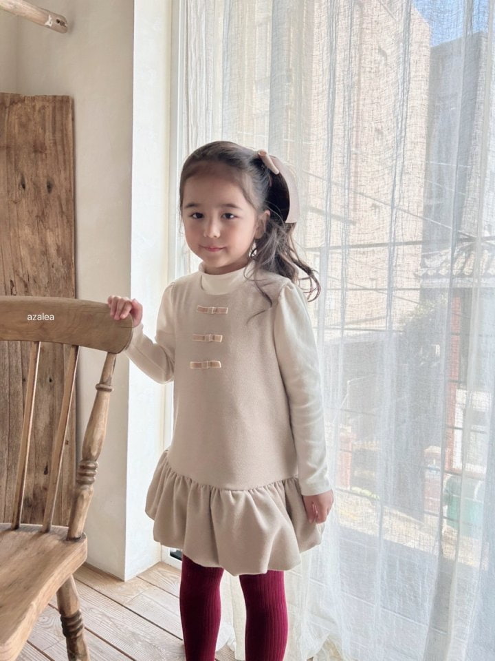 Azalea - Korean Children Fashion - #minifashionista - Warm Peach Turtleneck Tee - 6