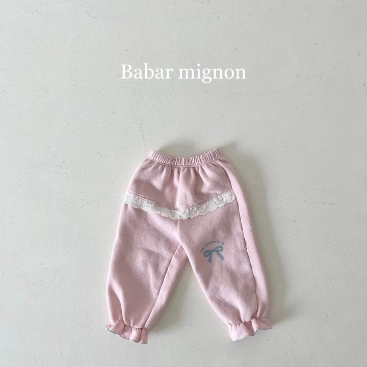 Babar Mignon - Korean Children Fashion - #Kfashion4kids - Lace Jogger Pants - 11