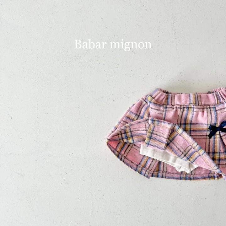 Babar Mignon - Korean Children Fashion - #childofig - Check Ribbon Skirt - 12