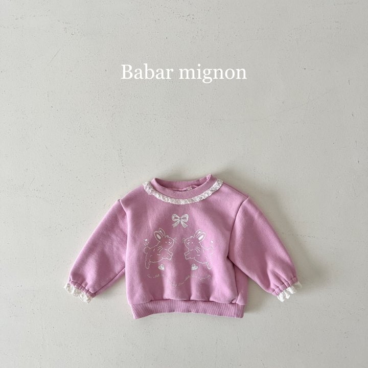 Babar Mignon - Korean Children Fashion - #childofig - Rabbit Lace Sweatshirts - 8