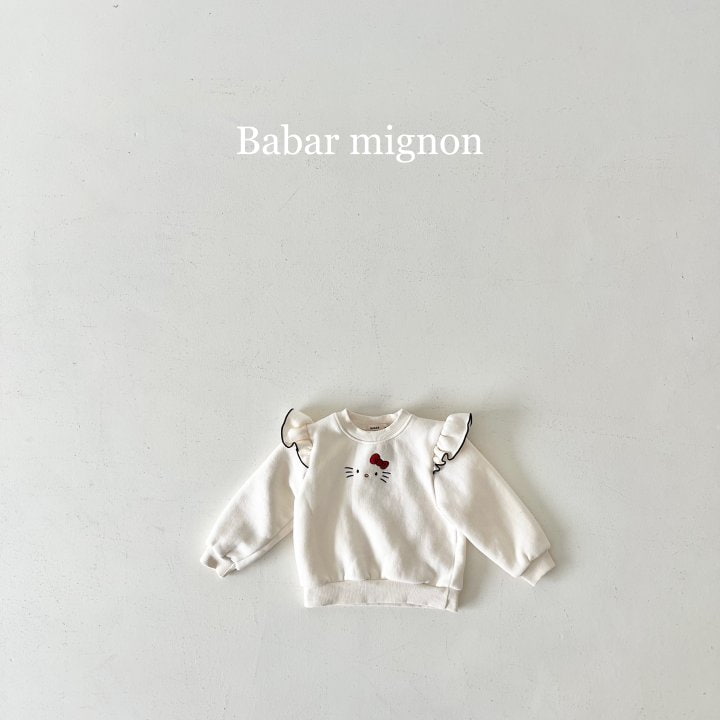 Babar Mignon - Korean Children Fashion - #childofig - Frill Doll Embroidery Sweatshirts - 7