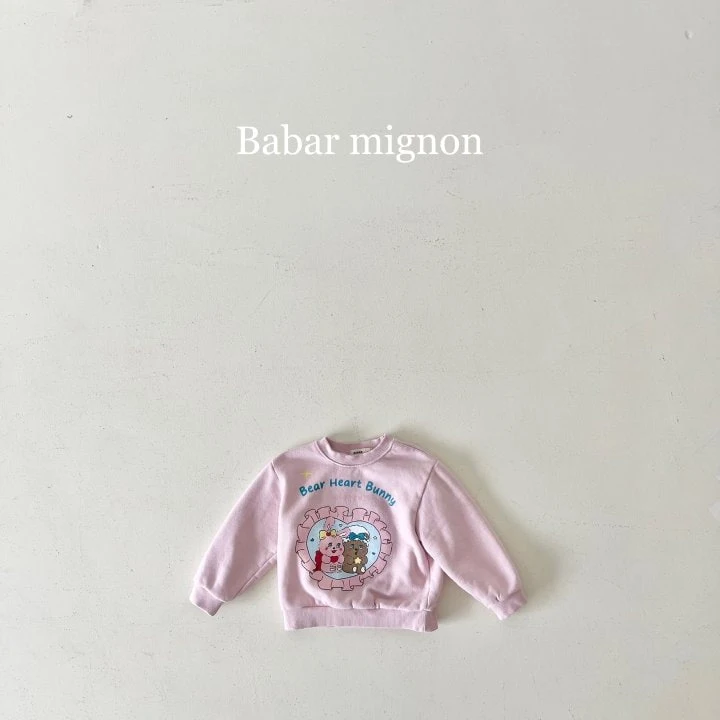 Babar Mignon - Korean Children Fashion - #childofig - Pink Heart Sweatshirts - 6