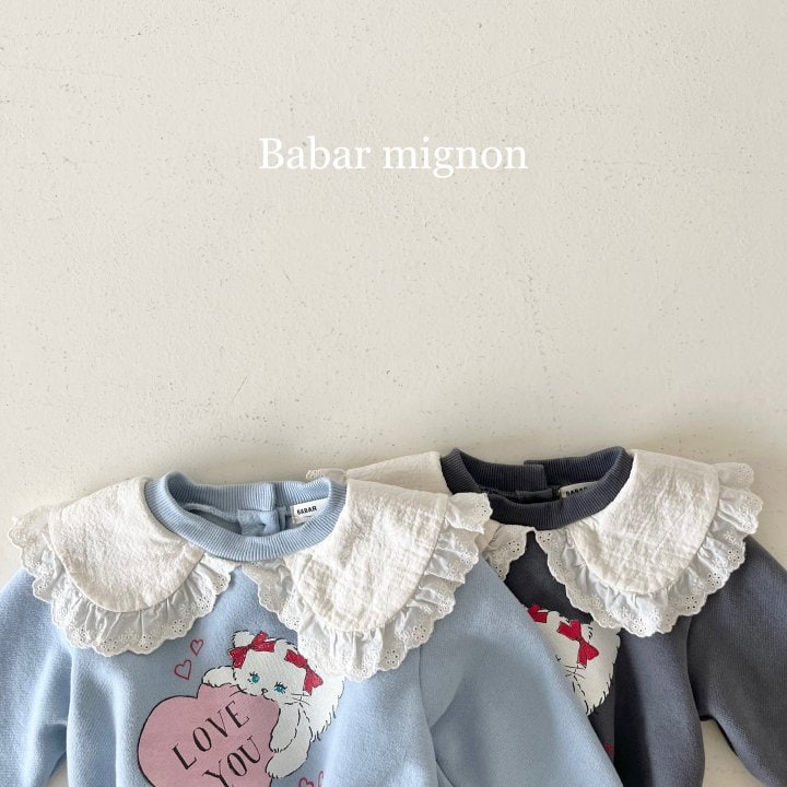 Babar Mignon - Korean Children Fashion - #childofig - Love Collar Sweatshirts - 5