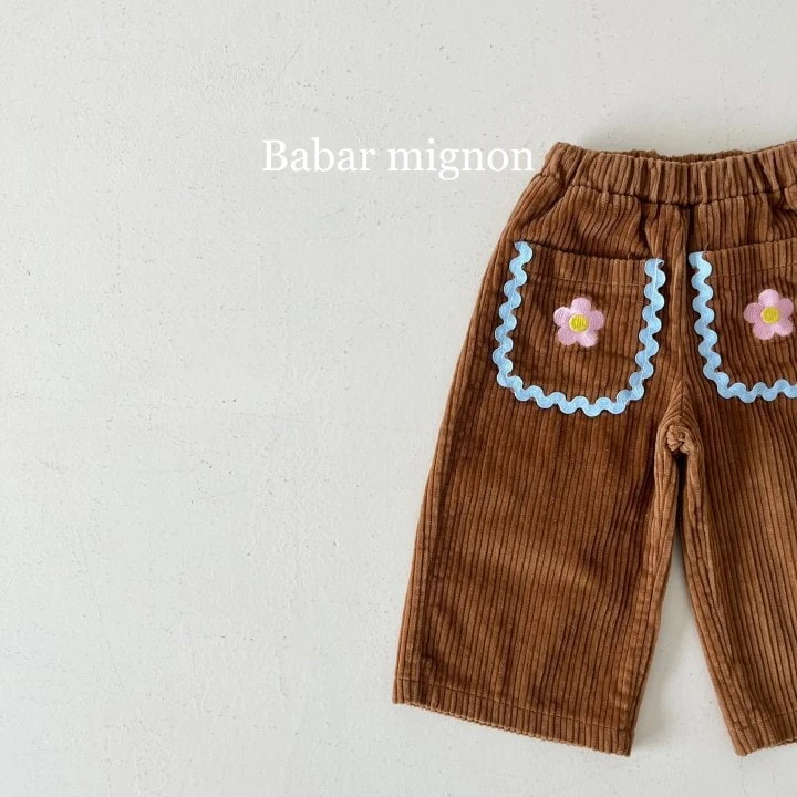 Babar Mignon - Korean Children Fashion - #childrensboutique - Pocket Flower Pants - 8