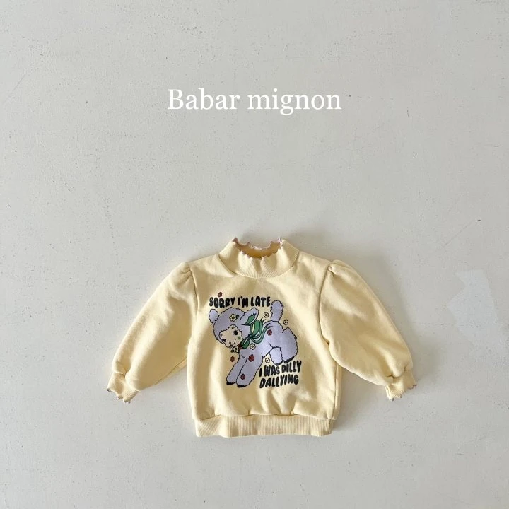 Babar Mignon - Korean Children Fashion - #childrensboutique - Sheep Mockneck Sweatshirts - 11