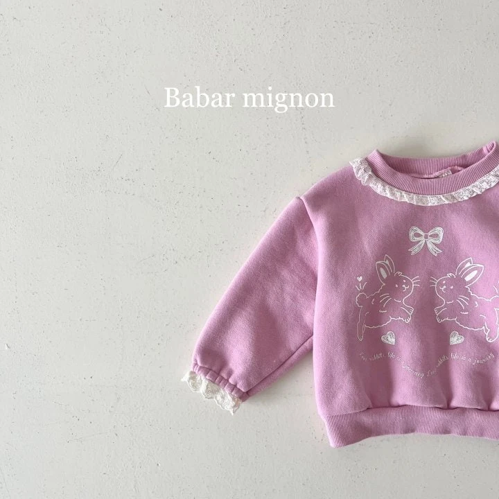 Babar Mignon - Korean Children Fashion - #childrensboutique - Rabbit Lace Sweatshirts - 9