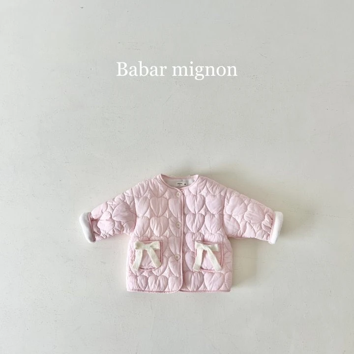 Babar Mignon - Korean Children Fashion - #designkidswear - Heart Padded Jumper