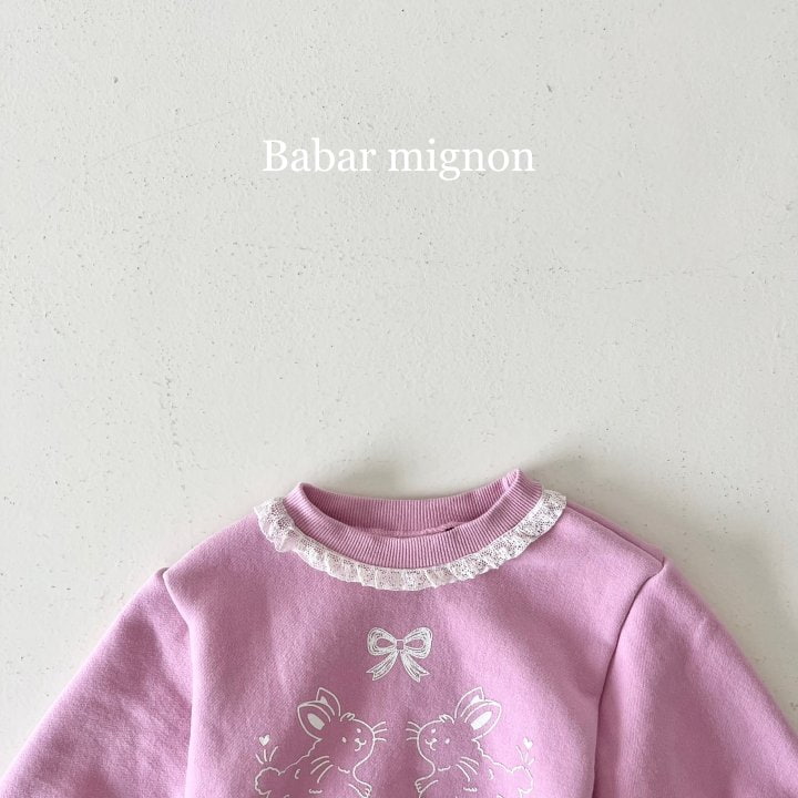 Babar Mignon - Korean Children Fashion - #designkidswear - Rabbit Lace Sweatshirts - 10