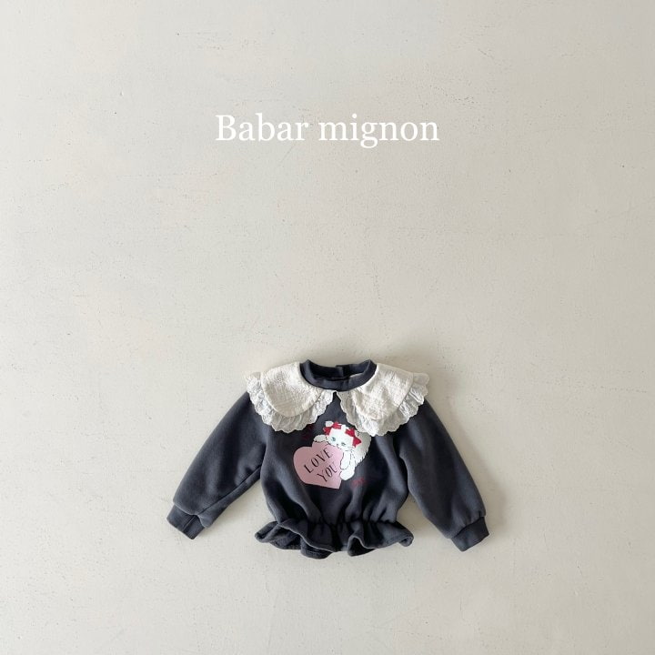 Babar Mignon - Korean Children Fashion - #designkidswear - Love Collar Sweatshirts - 7