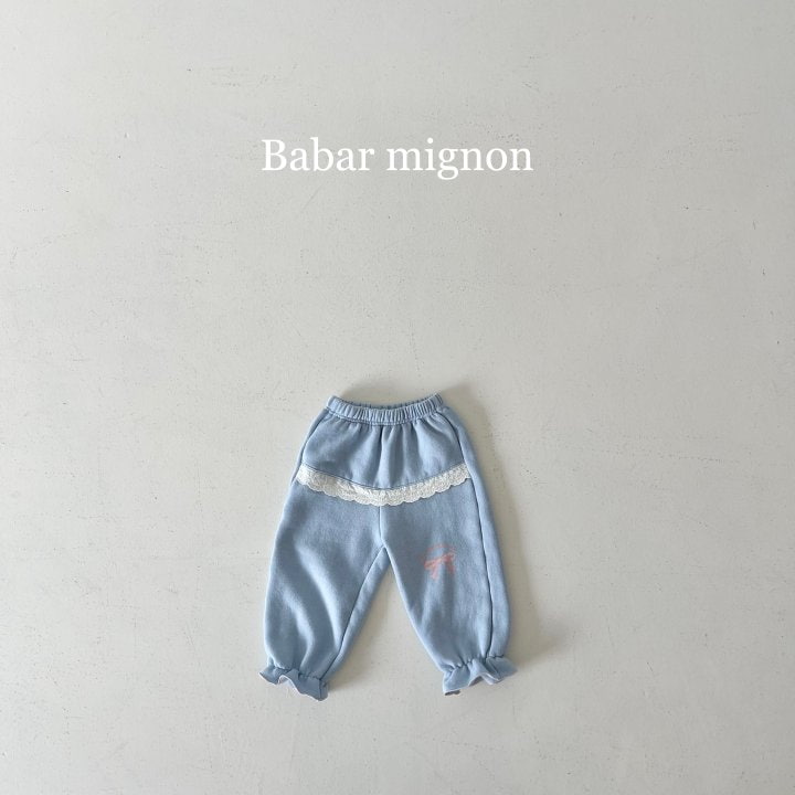 Babar Mignon - Korean Children Fashion - #discoveringself - Lace Jogger Pants - 6