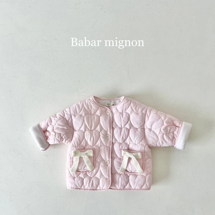 Babar Mignon - Korean Children Fashion - #fashionkids - Heart Padded Jumper - 3