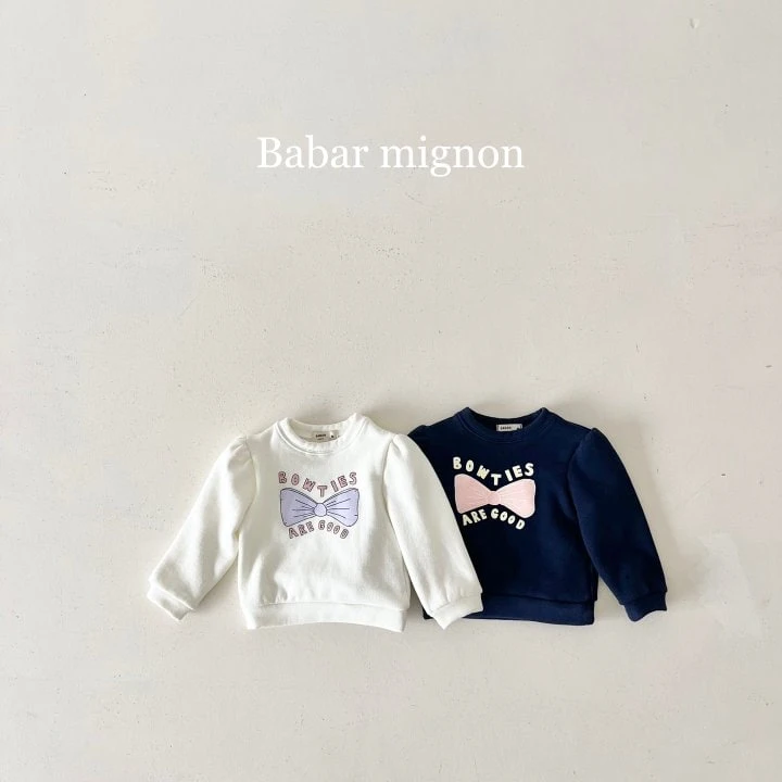 Babar Mignon - Korean Children Fashion - #fashionkids - Soft Ribbon Sweatshirts