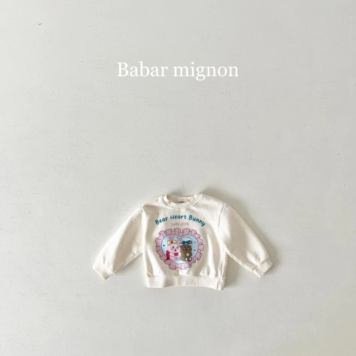 Babar Mignon - Korean Children Fashion - #fashionkids - Pink Heart Sweatshirts - 10