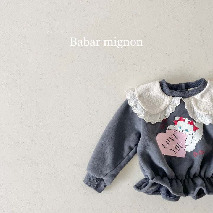 Babar Mignon - Korean Children Fashion - #fashionkids - Love Collar Sweatshirts - 9