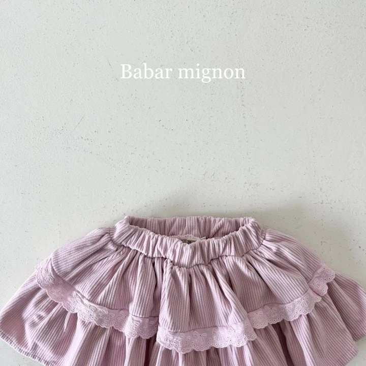 Babar Mignon - Korean Children Fashion - #kidsshorts - Lace Cancan Skirt Leggings - 9