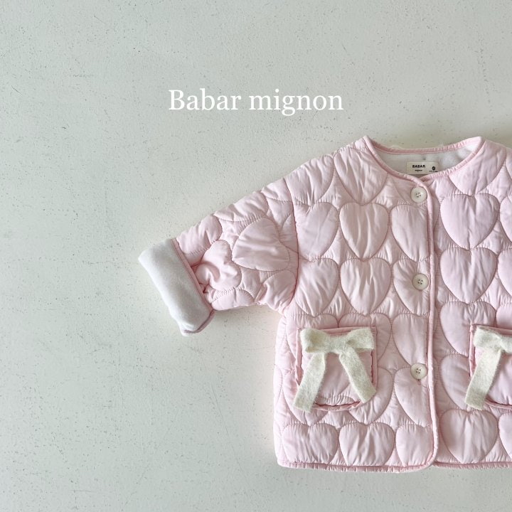 Babar Mignon - Korean Children Fashion - #fashionkids - Heart Padded Jumper - 4