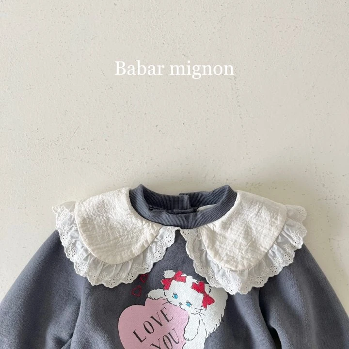 Babar Mignon - Korean Children Fashion - #kidsshorts - Love Collar Sweatshirts - 10