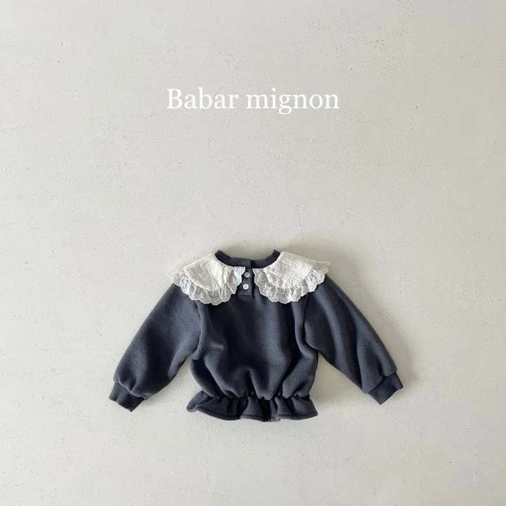 Babar Mignon - Korean Children Fashion - #kidsstore - Love Collar Sweatshirts - 11