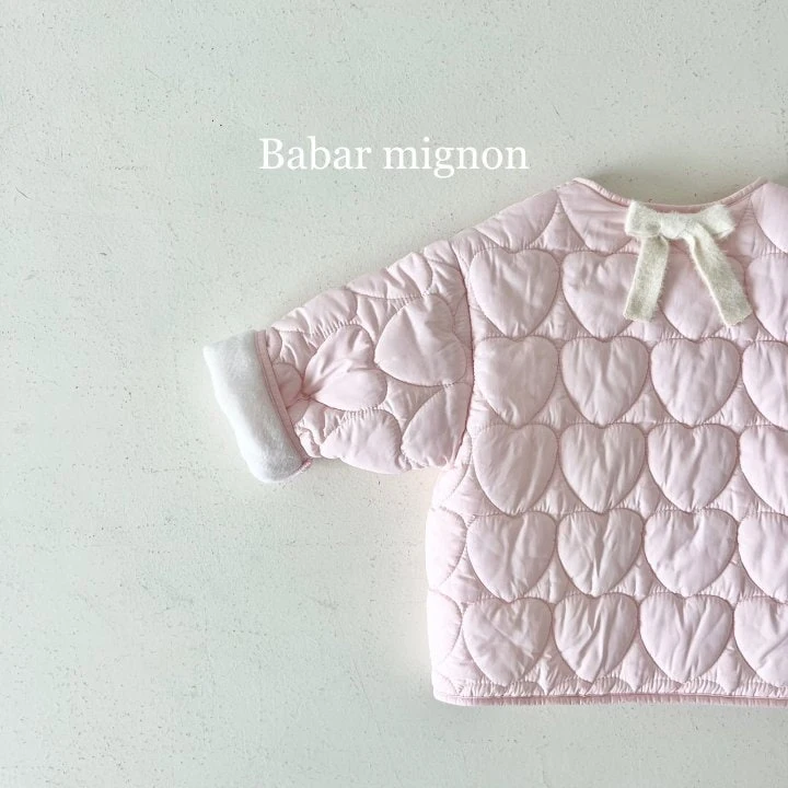 Babar Mignon - Korean Children Fashion - #kidzfashiontrend - Heart Padded Jumper - 6