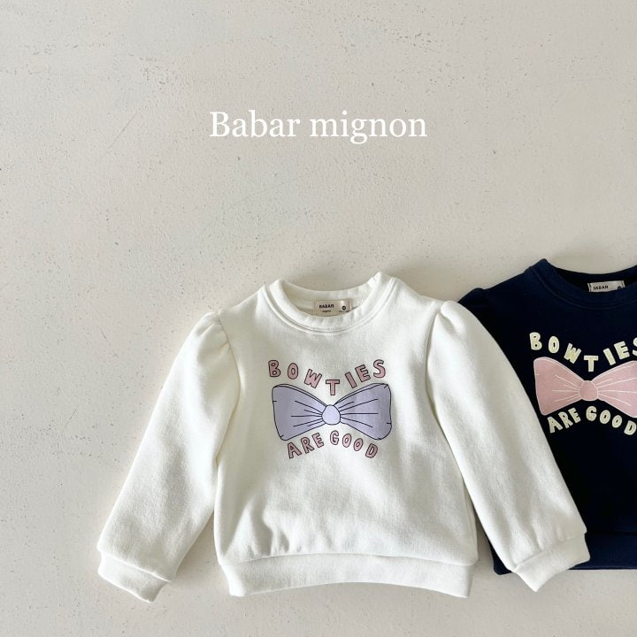 Babar Mignon - Korean Children Fashion - #kidsstore - Soft Ribbon Sweatshirts - 4