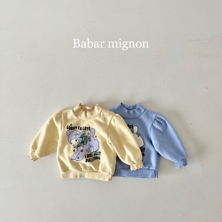 Babar Mignon - Korean Children Fashion - #littlefashionista - Sheep Mockneck Sweatshirts - 3