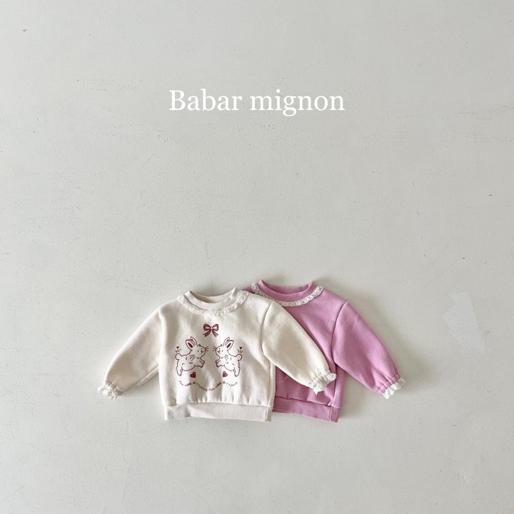 Babar Mignon - Korean Children Fashion - #littlefashionista - Rabbit Lace Sweatshirts