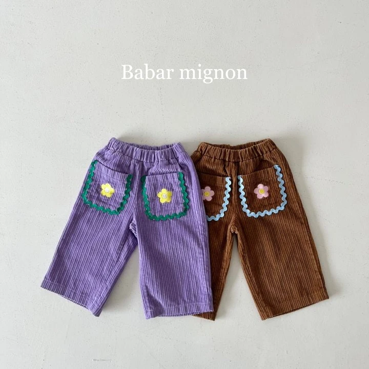 Babar Mignon - Korean Children Fashion - #magicofchildhood - Pocket Flower Pants - 3