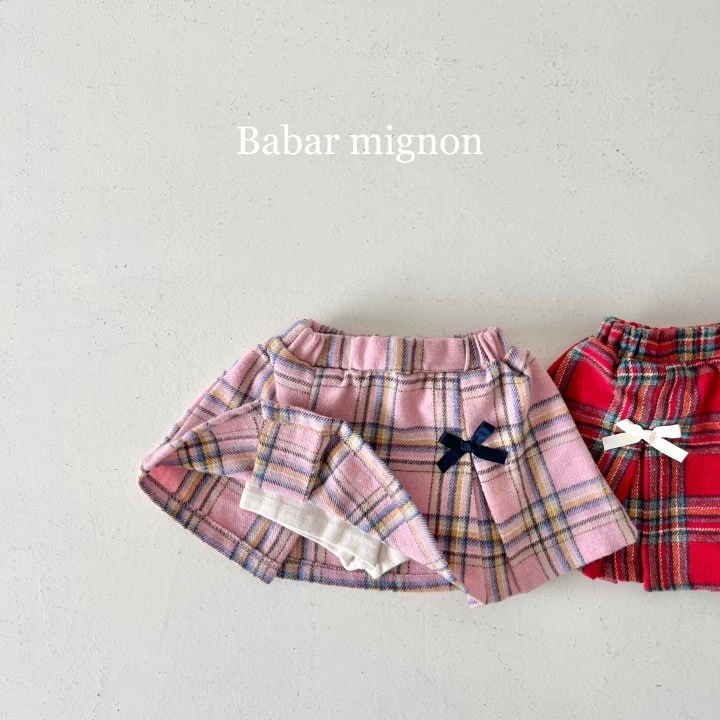 Babar Mignon - Korean Children Fashion - #magicofchildhood - Check Ribbon Skirt - 6