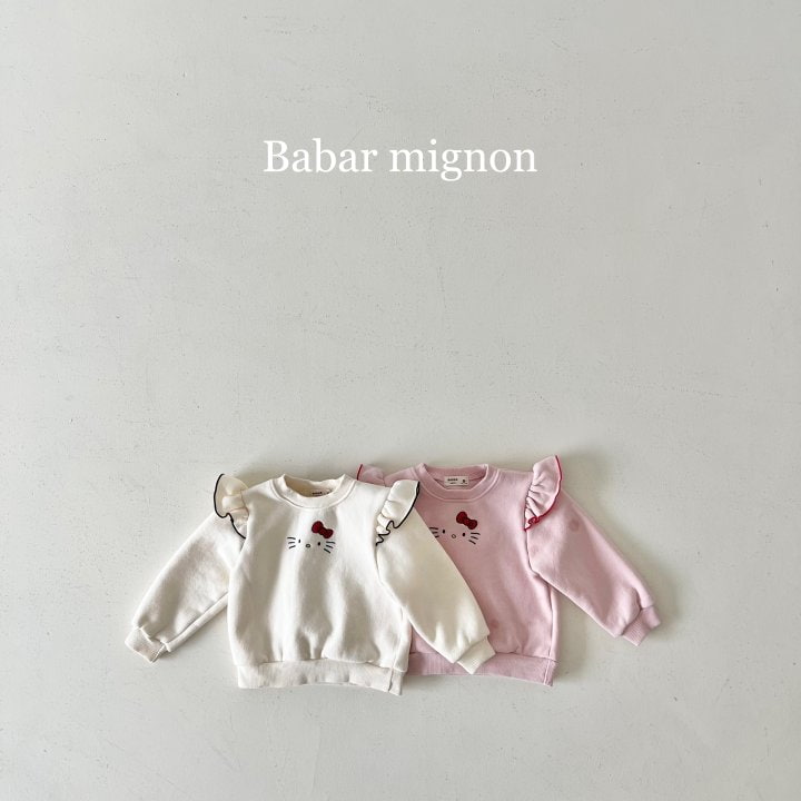 Babar Mignon - Korean Children Fashion - #magicofchildhood - Frill Doll Embroidery Sweatshirts